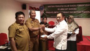 KEGIATAN ASISTENSI PENGUATAN DALAM RANGKA PEMBENTUKAN RELAWAN ANTI NARKOBA KEPADA KELOMPOK MASYARAKAT DAN INSTANSI PEMERINTAH