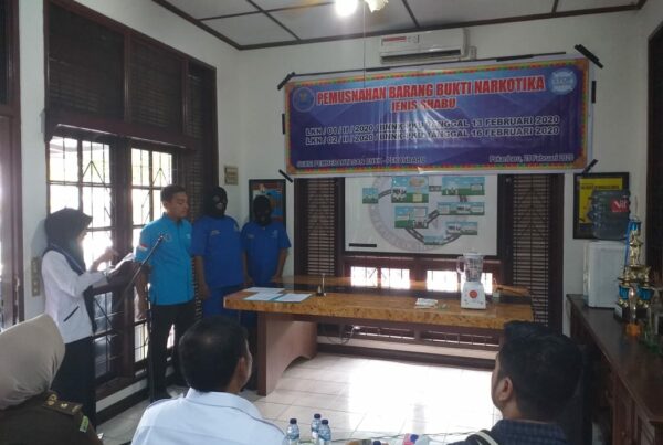Kegiatan Pemusnahan Barang Bukti Bnnk Pekanbaru