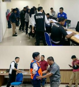 Deteksi Dini melalui Tes Urine di lingkungan Dinas Perhubungan (Dishub) Kota Pekanbaru.