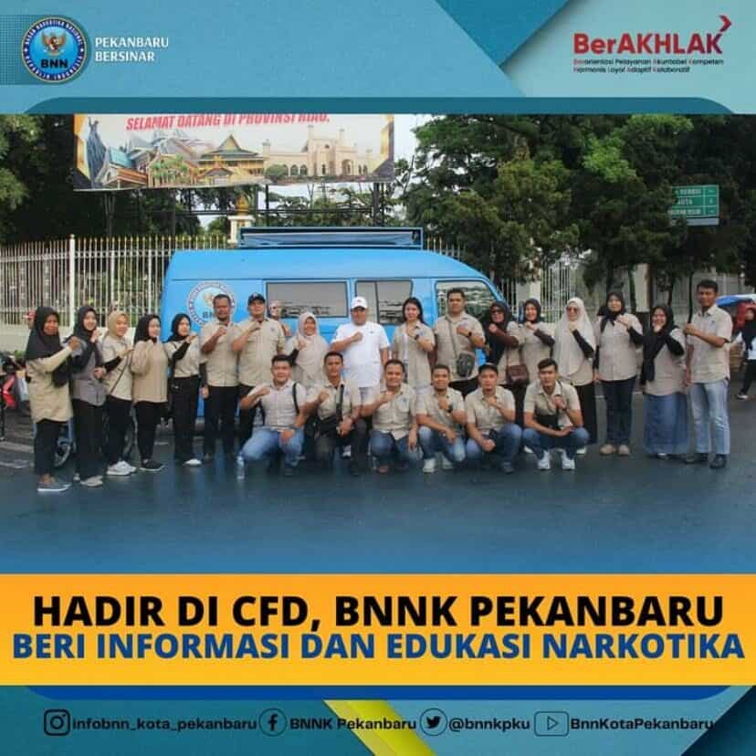 BNN Kota Pekanbaru melaksanakan kampanye P4GN di areal Car Free Day BNN Kota Pekanbaru melaksanakan kampanye P4GN di areal Car Free Day